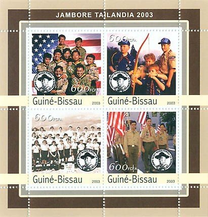 GUINEA BISSAU - 2003 -  Scout Jamboree - Perf 4v Sheet - Mint Never Hinged