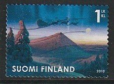 2010 Finland - Sc 1364 - used VF - 1 single - Santa's Sleigh over Lapland