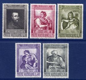 VATICAN Sc#387-91 1964 Michaelangelo MNH