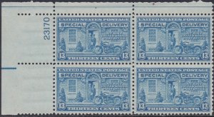 E17 Special Delivery Plate Block MNH