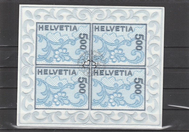 Switzerland  Scott#  1075a  CTO  Sheet of 4  (2000 Embroidery)