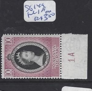 MALAYA PERAK (P1409B)   QEII  CORONATION PL 1A  SG 149  MNH