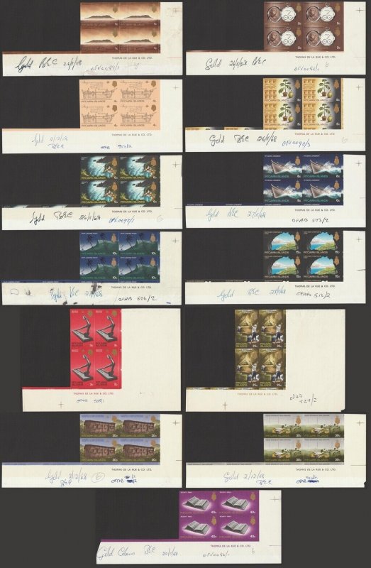 PITCAIRN ISLANDS 1969 Pictorial set IMPERF imprint blocks MNH ** 1 SHEET PRINTED