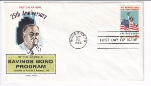1966 Savings Bond Program FDC, Fluegel Covers, Sioux City, IA (S33047)