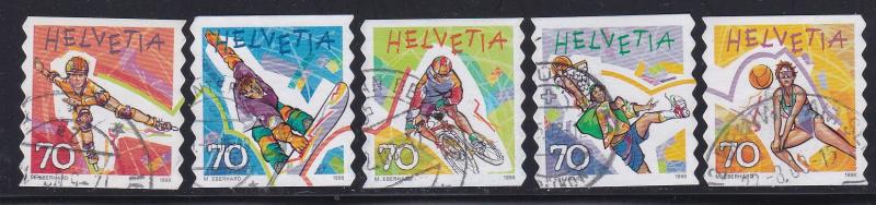 Switzerland # 1030-1034, Youth Sports, Used Set