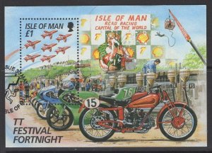 ISLE OF MAN SGMS707 1996 TOURIST TROPHY MOTORCYCLYE RACES FINE USED