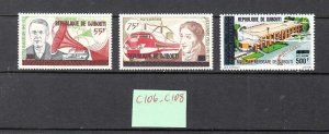 DJIBOUTI SC# C106-C108 MNH O/P REPUBLIQUE DE DJIBOUTI