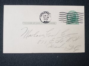 UX27. Jefferson, 1 cent, US Postal Cards.  Cancelled.VF cond.
