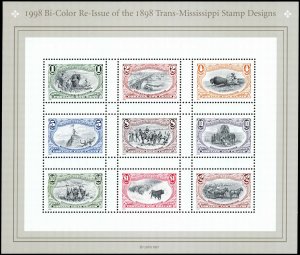 US Sc 3209 MNH FULL PANE - 1998 Trans-Mississippi Reprint -  See Desc