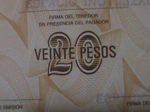 ​CUBA-NATIONAL BANK OF CUBA-$20-PESO-TOURIST EXCHANGE CERTIFICATE-UNC-VF-RARE
