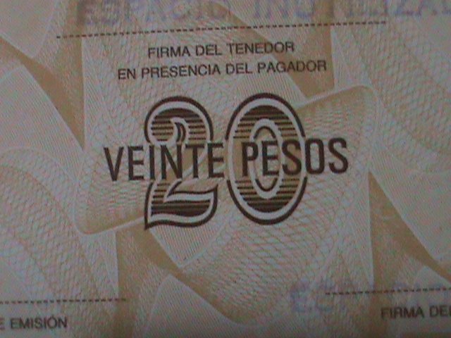 ​CUBA-NATIONAL BANK OF CUBA-$20-PESO-TOURIST EXCHANGE CERTIFICATE-UNC-VF-RARE