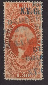 U.S. - R77c - Fine/Very Fine - Blue Bank of NY cancel (catalog value 120.00)