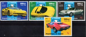 Guinea 1998 Mi#1987/1990 DE TOMASO CARS 40TH.ANNIVERSARY Set (4) MNH