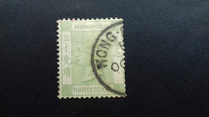 Hong Kong 1891 Queen Victoria 30 cents Used