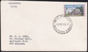 SAMOA 1965 cover to NZ - MULIFANUA cds.....................................A8792