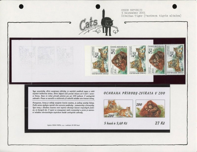 Cats on Czechoslovakia Postage FDC Cover Stamp Collection Topical Felines