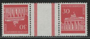 Germany Berlin Scott # 9N253 (2), label, mint nh, tete beche, Mi # KZ3a