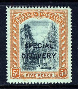 BAHAMAS KG V 1917 SPECIAL DELIVERY Overprint on 5d. Black & Orange SG S2 MINT 