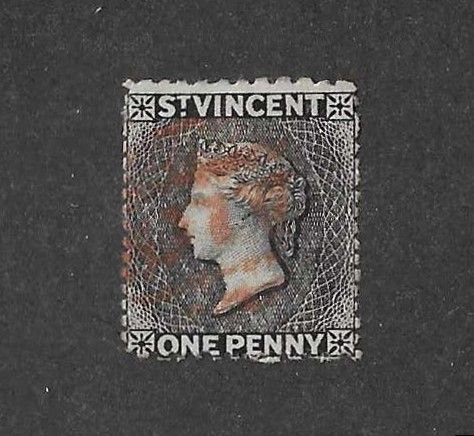 St Vincent Sc #20 1p black  used FVF