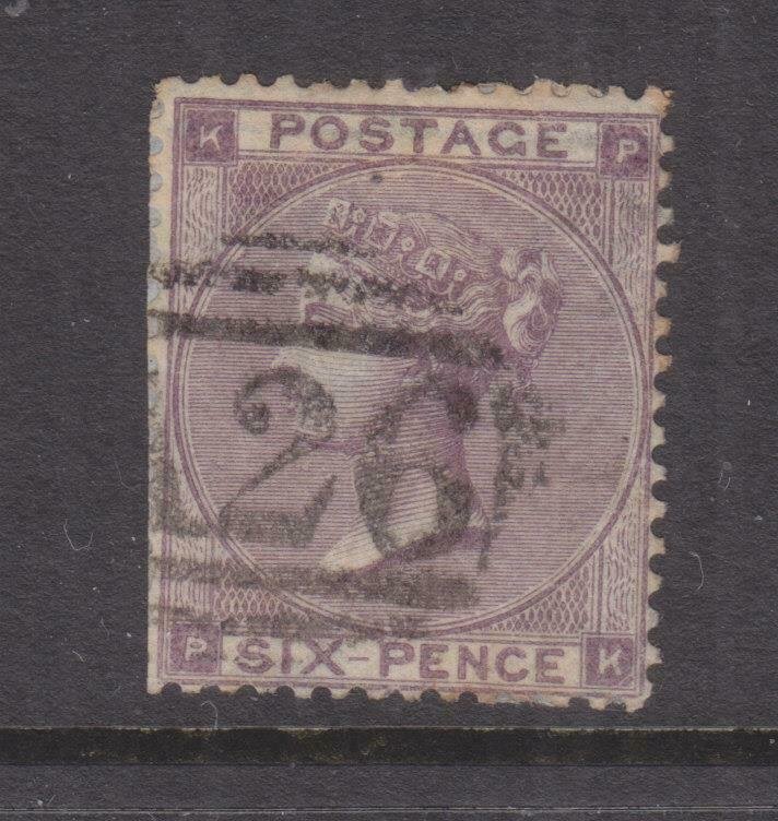 GIBRALTAR, GB, 1864 6d. Lilac Plate 4, canc. A26, straight edge trimmed.