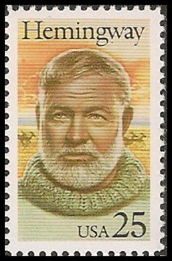 US 2418 Literary Arts Ernest Hemingway 25c single MNH 1989