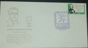 A) 1998, MEXICO, LUCAS ALEMAN FOUNDER OF THE NATIONAL AND PUBLIC ARCHICS, FDC, S 