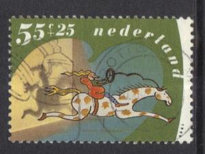 Netherlands  #B653  used  1990   Child welfare Hobbies  55+25c