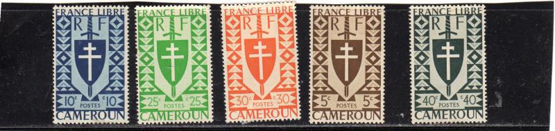 Cameroun 1942 Definitives 5 of 14 MH