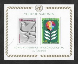 SD)1980 UNITED NATIONS VIENNA  35TH ANNIVERSARY OF THE UNITED NATIONS, IMPER