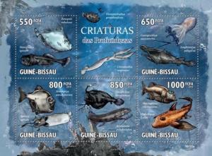 GUINE BISSAU 2010 SHEET CREATURES OF THE OCEAN DEEP MARINE LIFE gb10111a