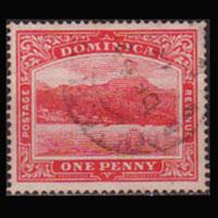 DOMINICA 1908 - Scott# 51 Roseau View 1p Used