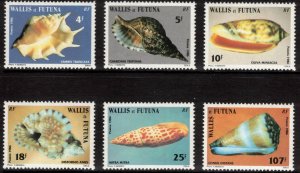 WALLIS & FUTUNA 1986 Sea Shells; Scott 333-38; MNH