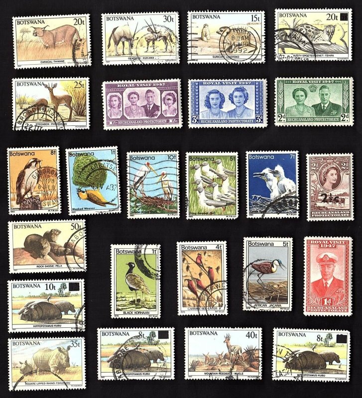 24 All Different  BOTSWANA  STAMPS