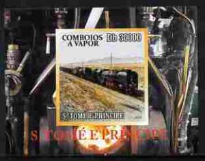 Sao Tome & Principe 2010 STEAM TRAINS Deluxe s/s Mint (NH) #4