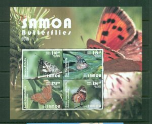 Samoa #C14a (2015 Butterfly Airmail sheet) VFMNH CV $115.00.