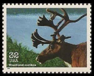 US 3105l Endangered Species Woodland Caribou 32c single MNH 1996