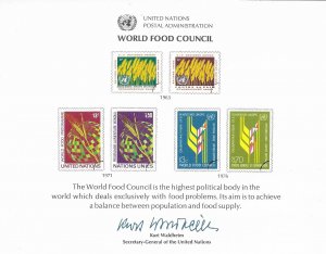 United Nations Souvenir Card, #10, World Food Council