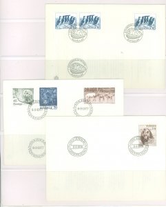 Sweden 1155/1212-14/1234 1977-78 3 U/A FDCs; birds, bears, horses