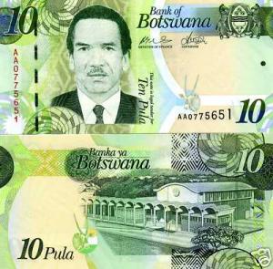 BOTSWANA 10 PULA 2009 - UNC Money BankNote