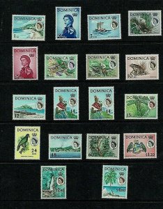 Dominica: 1963, Definitive set, Mint lightly hinged