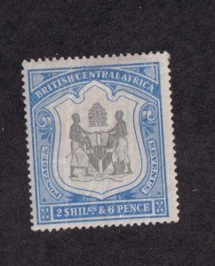 BRITISH CENTRAL AFRICA # 51 VF-MLH 1897 ARMS OF THE PROTECTORATE 2/6d