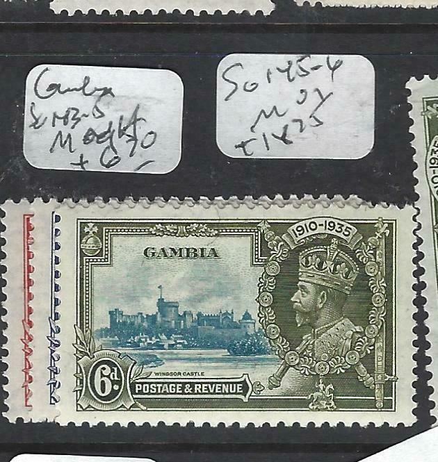 GAMBIA   (PP2903B)     KGV SILVER JUBILEE  SG143-5    MNH