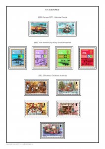 Guernsey 1958-2023 PDF (DIGITAL)  STAMP ALBUM PAGES
