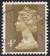 Great Britain #629 4P Queen Elizabeth 2, Stamp used F-VF