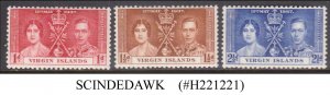 VIRGIN ISLANDS - 1937 KGVI CORONATION - 3V - MINT NH