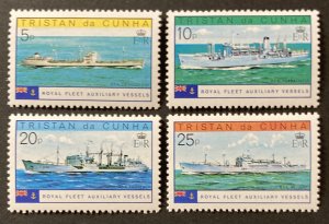 Tristan Da Cunha 1978 #247-50, Auxiliary Vessels, MNH.