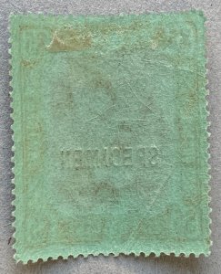 Brunei 1908 $5 with SPECIMEN overprint. Scott 38, SG 47