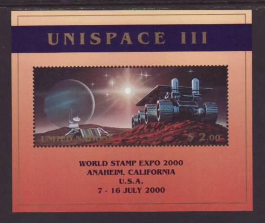 UN New York Space 763a Souvenir Sheet MNH VF