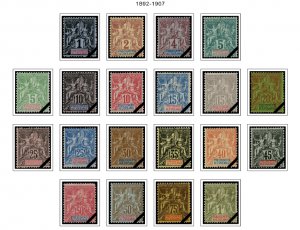 COLOR PRINTED FRENCH POLYNESIA 1892-2010 STAMP ALBUM PAGES (195 illustr. pages)