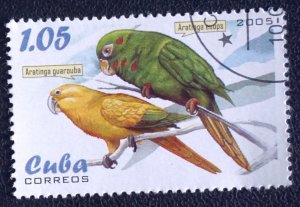 CUBA Sc# 4469  PARROTS tropical birds   1.05c    2005  used / cto